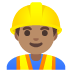 man construction worker, medium skin tone